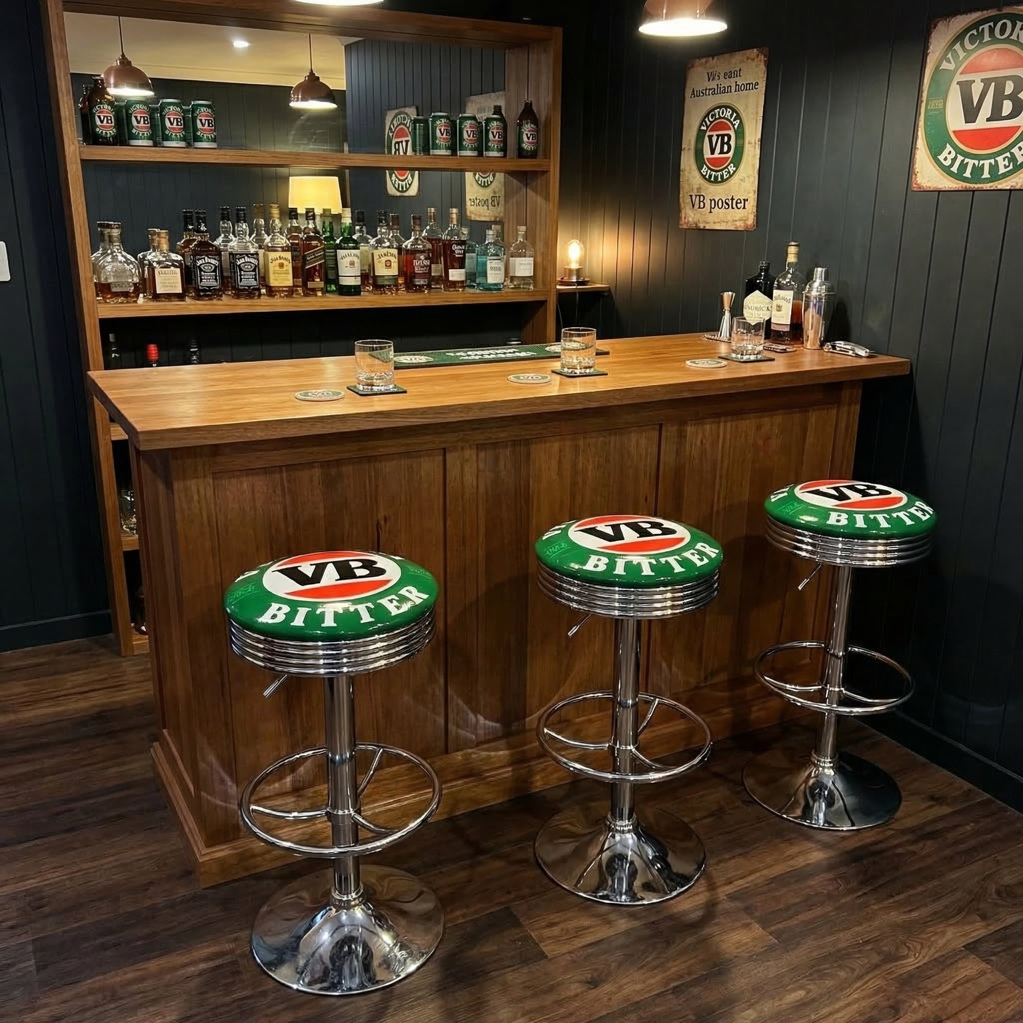 Victoria Bitter Retro Bar Stool – A Man & His Cave