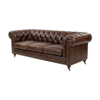 The Magistrate Show-Wood Chesterfield - Three-Seat