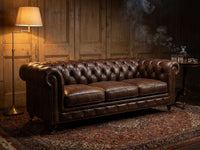 The Magistrate Show-Wood Chesterfield - Three-Seat