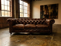 The Magistrate Show-Wood Chesterfield - Three-Seat