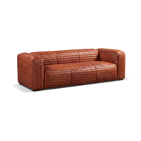 Monte Ribbed Three-Seat Lounge - Cognac