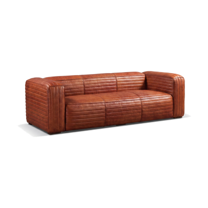 Monte Ribbed Three-Seat Lounge – Cognac