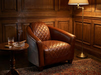 Havana Quilted Aviator Armchair - Tan