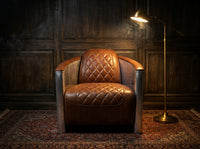 Havana Quilted Aviator Armchair - Tan