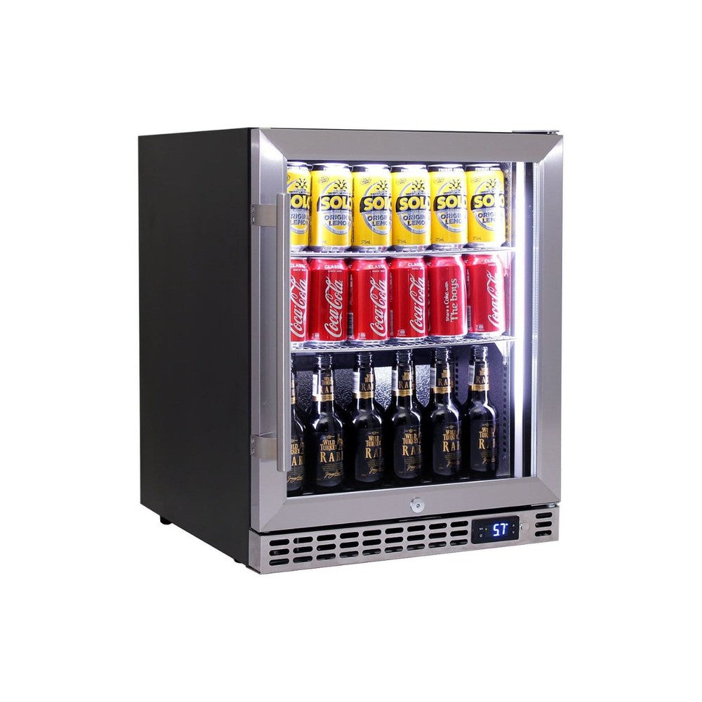 Schmick Quiet Running Front Venting Under Bench Heated Glass Door Bar Fridge Model SK86R-HD