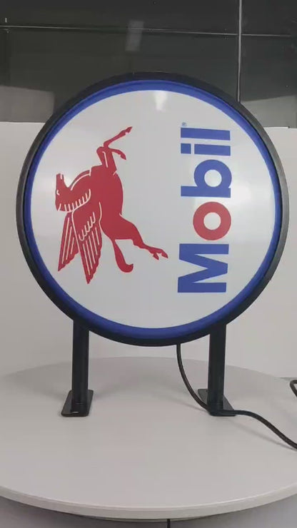 MOBIL FUEL OIL Bar Lighting Wall Sign Light LED [ON BACK ORDER FOR LATE APR]