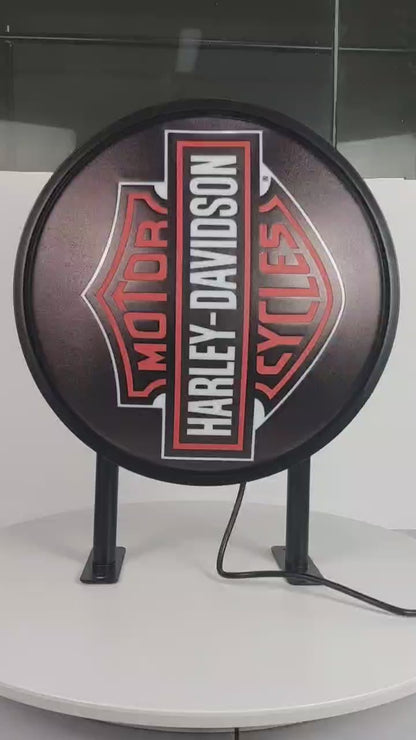 Harley Davidson Shield Bar Lighting Wall Sign Light LED