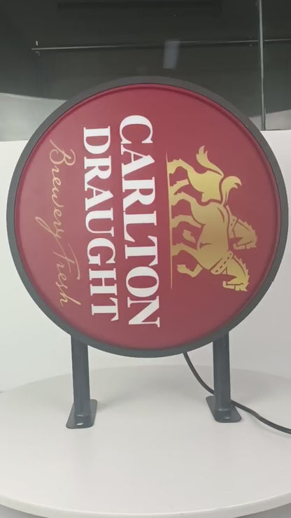 Carlton Draught Beer Bar Lighting Wall Sign Light LED