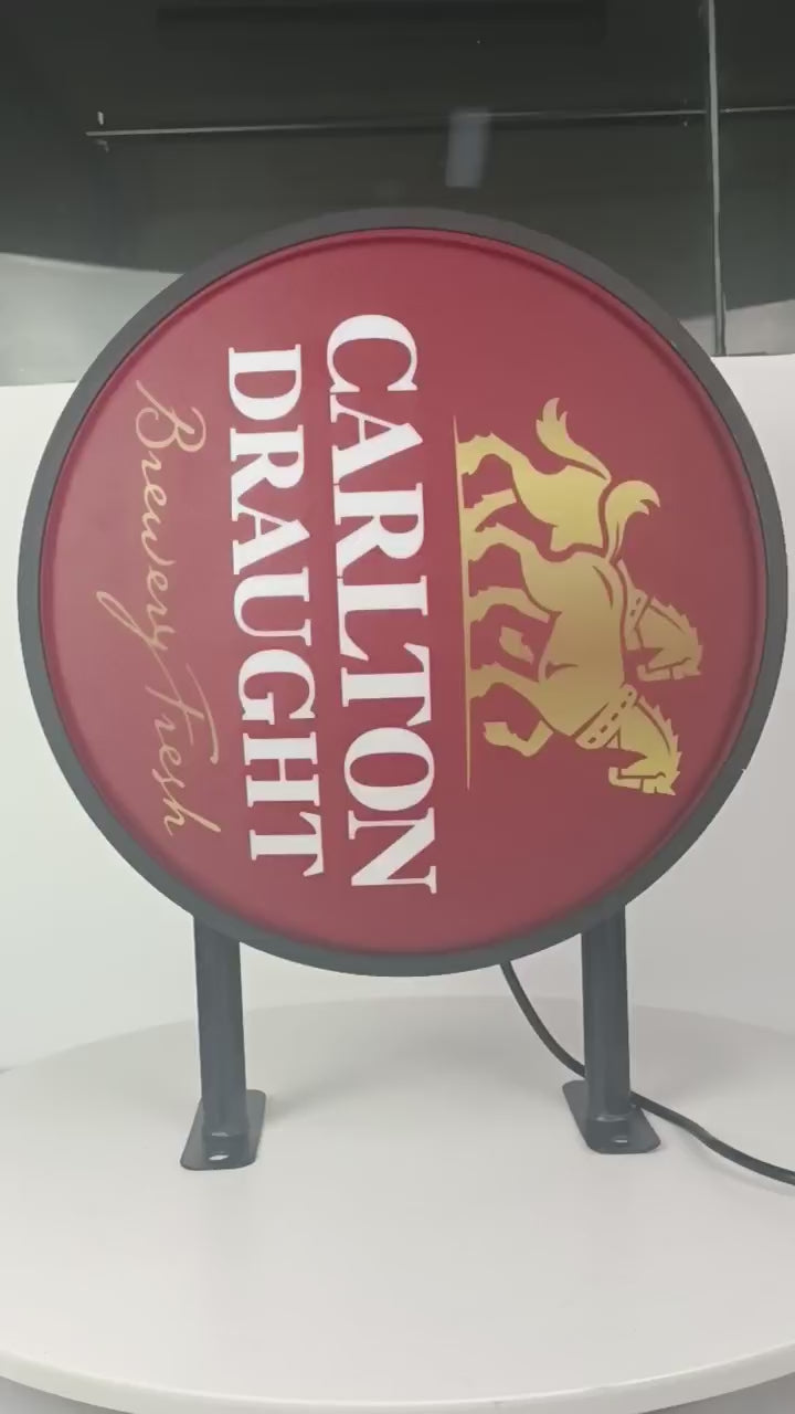 Carlton Draught Beer Bar Lighting Wall Sign Light LED