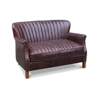 Robusto Ribbed Loveseat - Plum Brown