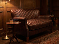 Robusto Ribbed Loveseat - Plum Brown