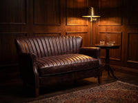 Robusto Ribbed Loveseat - Plum Brown