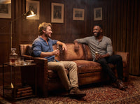 Scabrous Distressed Brown Leather Lounge - 3 seat