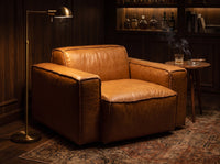 Tanner Slab Armchair - Tan