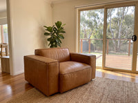 Tanner Slab Armchair - Tan