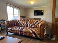 Windsor Union Jack Chesterfield Lounge - Vintage Tan