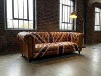 Windsor Union Jack Chesterfield Lounge - Vintage Tan