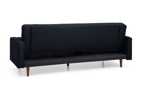 Furniture > Sofas - Sofa Marcella Black Velvet Fabric