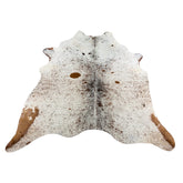 Speckled Brown Light - Brown & White Coloured Large Premium Cowhide Rug