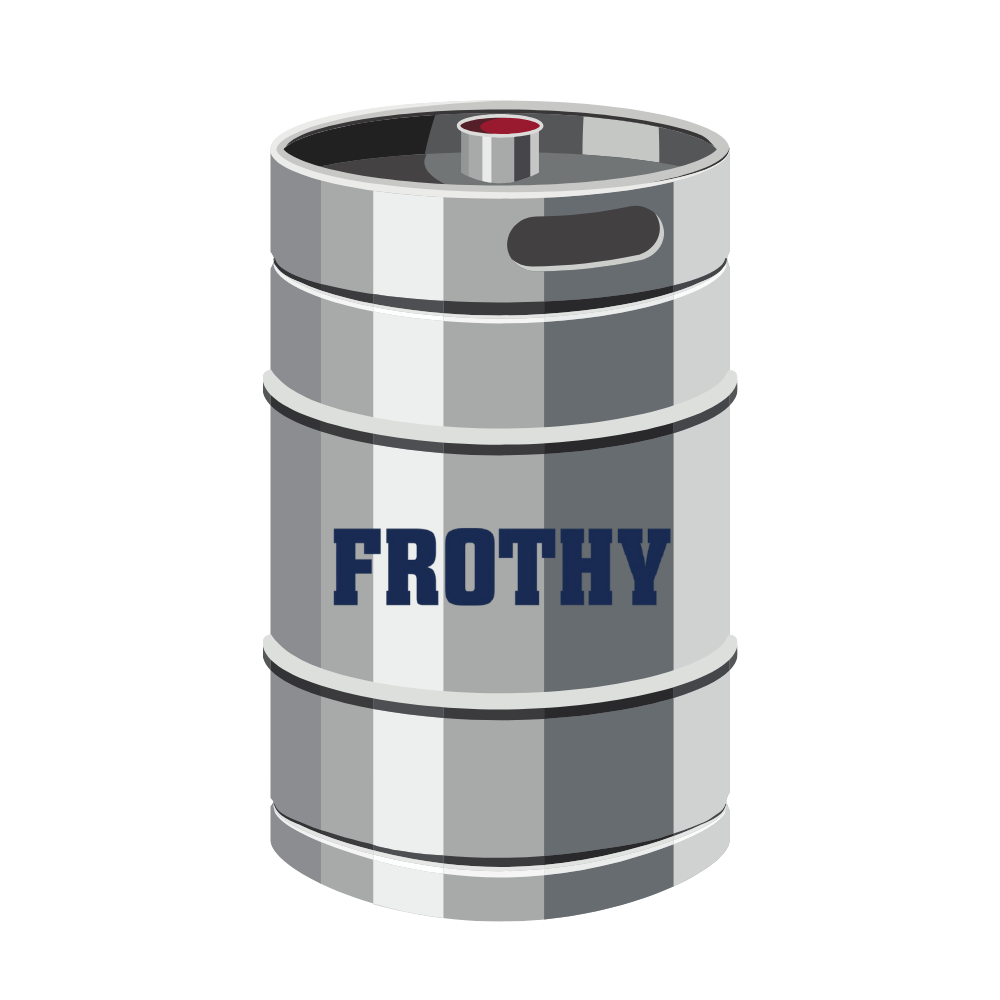 FROTHY 50lt Commercial Keg 4.2% (D-Type Coupler)