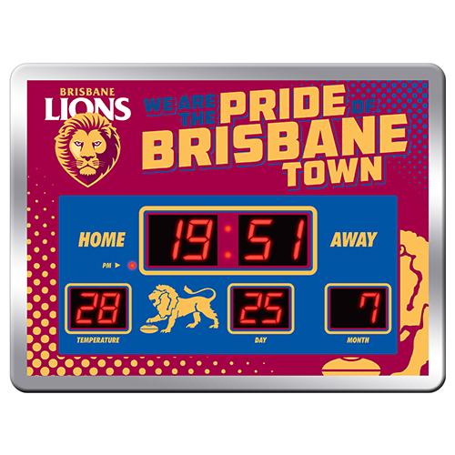AFL Scoreboard - Brisbane Lions AFL Aussie Rules SCOREBOARD LED Clock