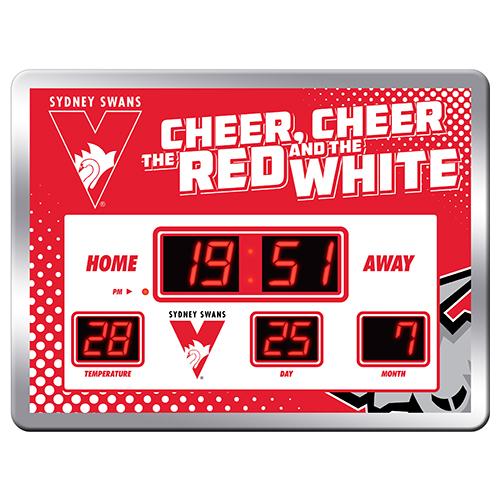 AFL Scoreboard - Sydney Swans AFL Aussie Rules SCOREBOARD LED Clock