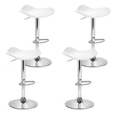 Furniture > Bar Stools & Chairs - Artiss Set Of 4 Swivel Bar Stools - White