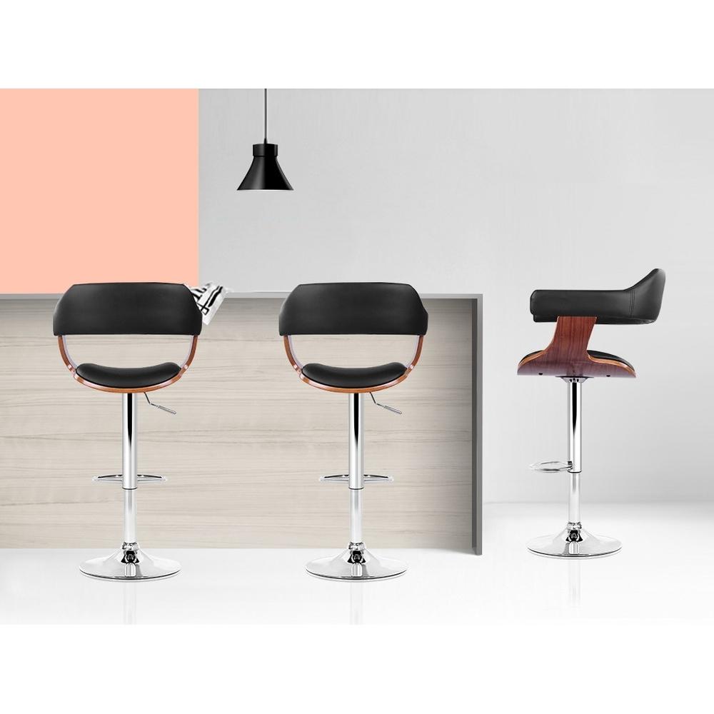 Furniture > Bar Stools & Chairs - Artiss Wooden Bar Stool - Black And Wood