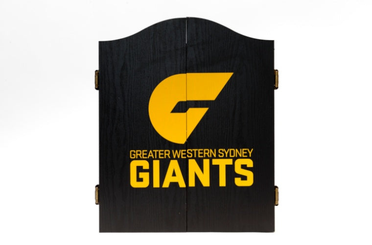 Greater Western Giants AFL Dart Board And Cabinet Set