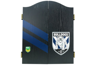 Canterbury Bulldogs NRL Dart Board And Cabinet Set