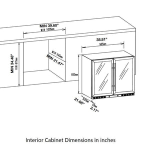 Wine Fridge - Under Bench Beer And Wine Fridge Combo