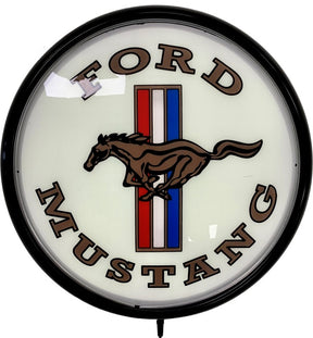 Ford Mustang Pony Badge Bar Lighting Wall Sign Light Button Black