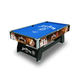 Jim Beam Logo 7FT MDF Black Pool Snooker Billiards Table Free Accessory
