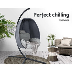 Furniture > Outdoor - Gardeon Outdoor Furniture Egg Hammock Hanging Swing Chair Pod Lounge Chairs