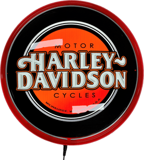 Beer Brand Signs - Harley Davidson Motor Cycles LED Bar Lighting Wall Sign Light Button Red