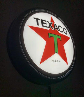Beer Brand Signs - TEXACO Motor Oil LED Bar Lighting Wall Sign Light Button BLACK