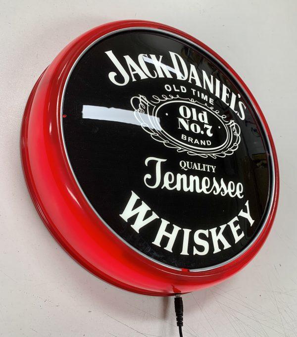 Beer Brand Signs - Jack Daniels RED LED Bar Lighting Wall Sign Light Button