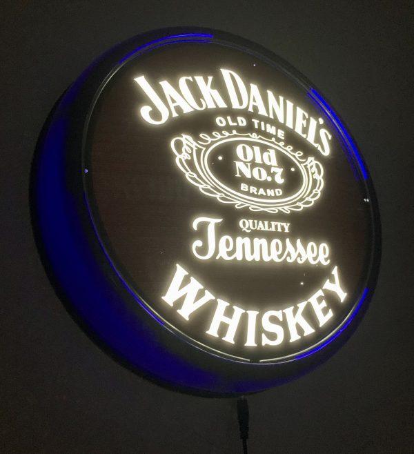 Beer Brand Signs - Jack Daniels BLUE LED Bar Lighting Wall Sign Light Button