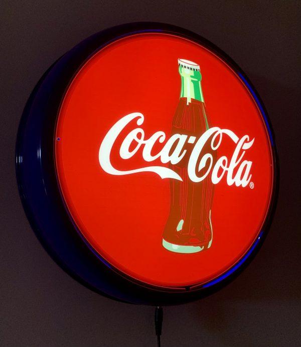 Beer Brand Signs - Coca Cola Coke Bottle LED Bar Lighting Wall Sign Light Button Blue