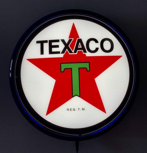 Beer Brand Signs - TEXACO Motor Oil LED Bar Lighting Wall Sign Light Button Blue