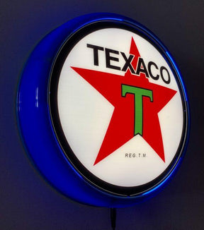 Beer Brand Signs - TEXACO Motor Oil LED Bar Lighting Wall Sign Light Button Light Blue