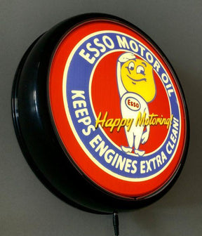 Beer Brand Signs - ESSO Motor Oil LED Bar Lighting Wall Sign Light Button Light Black