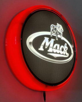 Beer Brand Signs - Mack Truck Semi Trailer LED Bar Lighting Wall Sign Light Button Red