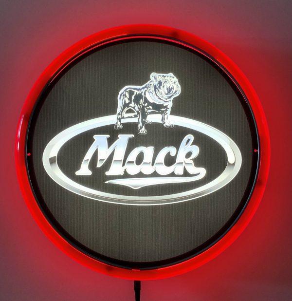 Beer Brand Signs - Mack Truck Semi Trailer LED Bar Lighting Wall Sign Light Button Red