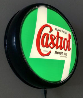 Beer Brand Signs - Castrol Motor Oil LED Bar Lighting Wall Sign Light Button Black