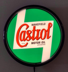 Beer Brand Signs - Castrol Motor Oil LED Bar Lighting Wall Sign Light Button Black