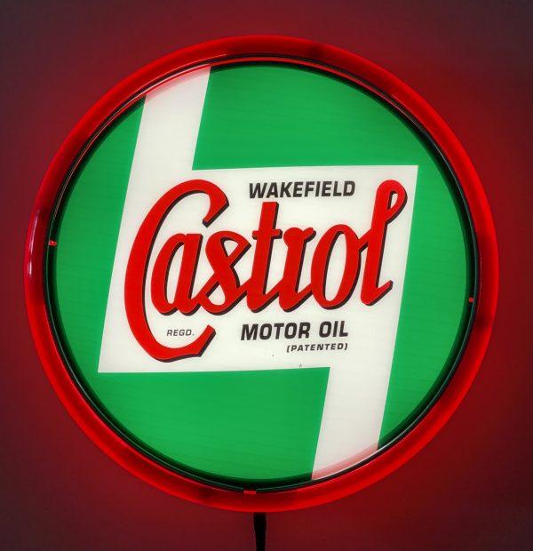 Beer Brand Signs - Castrol Motor Oil LED Bar Lighting Wall Sign Light Button Red
