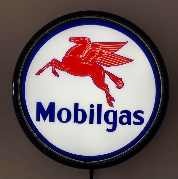 Beer Brand Signs - Mobilgas Mobil Fuel Petrol Bar Lighting Wall Sign Light Button Black