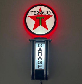 Massive TEXACO Fuel Oil GARAGE Wall Sign Led Bar Lighting Light RED