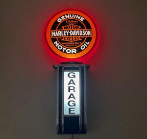 Massive Harley Davidson Motor Oil GARAGE Wall Sign Led Bar Lighting Light RED